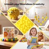 image:imageCaydo 400 pcs  300 Pieces Green Pom Poms for Crafts with 100 Wiggle Eyes 1 Inch Craft Pompom Balls for Kids Creative DIY Crafts and Easter DecorationsYellow