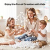 image:imageCaydo 400 pcs  300 Pieces Green Pom Poms for Crafts with 100 Wiggle Eyes 1 Inch Craft Pompom Balls for Kids Creative DIY Crafts and Easter DecorationsWhite