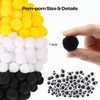 image:imageCaydo 400 pcs  300 Pieces Green Pom Poms for Crafts with 100 Wiggle Eyes 1 Inch Craft Pompom Balls for Kids Creative DIY Crafts and Easter DecorationsBlack