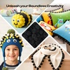 image:imageCaydo 400 pcs  300 Pieces Green Pom Poms for Crafts with 100 Wiggle Eyes 1 Inch Craft Pompom Balls for Kids Creative DIY Crafts and Easter DecorationsBlack