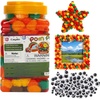 image:imageCaydo 400 pcs  300 Pieces Green Pom Poms for Crafts with 100 Wiggle Eyes 1 Inch Craft Pompom Balls for Kids Creative DIY Crafts and Easter DecorationsGradient Orange