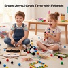 image:imageCaydo 400 pcs  300 Pieces Green Pom Poms for Crafts with 100 Wiggle Eyes 1 Inch Craft Pompom Balls for Kids Creative DIY Crafts and Easter DecorationsBlack