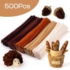 image:imageCaydo 500 Pieces Blue Flowers Pipe Cleaners Craft Chenille Stems Bulk for DIY Art and Craft Projects Creative Gift and Home DecorationsGradient Brown