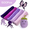 image:imageCaydo 500 Pieces Blue Flowers Pipe Cleaners Craft Chenille Stems Bulk for DIY Art and Craft Projects Creative Gift and Home DecorationsGradient Purple