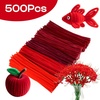 image:imageCaydo 500 Pieces Blue Flowers Pipe Cleaners Craft Chenille Stems Bulk for DIY Art and Craft Projects Creative Gift and Home DecorationsGradient Red
