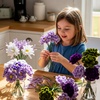 image:imageCaydo 500 Pieces Blue Flowers Pipe Cleaners Craft Chenille Stems Bulk for DIY Art and Craft Projects Creative Gift and Home DecorationsPurple Flowers