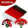 image:imageCaydo 500 Pieces Blue Flowers Pipe Cleaners Craft Chenille Stems Bulk for DIY Art and Craft Projects Creative Gift and Home DecorationsRed Flowers