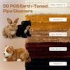 image:imageCaydo 50PCS Extra Thick Pipe Cleaners with 100pcs Eyes Jumbo Black Chenille Stems for Kids Craft DIY Projects Creative Home Decoration30 mm x 12 InchBrown