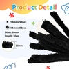 image:imageCaydo 50PCS Extra Thick Pipe Cleaners with 100pcs Eyes Jumbo Black Chenille Stems for Kids Craft DIY Projects Creative Home Decoration30 mm x 12 InchBlack
