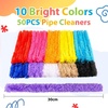 image:imageCaydo 50PCS Extra Thick Pipe Cleaners with 100pcs Eyes Jumbo Black Chenille Stems for Kids Craft DIY Projects Creative Home Decoration30 mm x 12 InchMulticolor