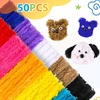 image:imageCaydo 50PCS Extra Thick Pipe Cleaners with 100pcs Eyes Jumbo Black Chenille Stems for Kids Craft DIY Projects Creative Home Decoration30 mm x 12 InchMulticolor