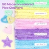 image:imageCaydo 50PCS Extra Thick Pipe Cleaners with 100pcs Eyes Jumbo Black Chenille Stems for Kids Craft DIY Projects Creative Home Decoration30 mm x 12 InchMacaroon