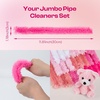 image:imageCaydo 50PCS Extra Thick Pipe Cleaners with 100pcs Eyes Jumbo Black Chenille Stems for Kids Craft DIY Projects Creative Home Decoration30 mm x 12 InchPink