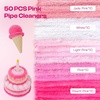image:imageCaydo 50PCS Extra Thick Pipe Cleaners with 100pcs Eyes Jumbo Black Chenille Stems for Kids Craft DIY Projects Creative Home Decoration30 mm x 12 InchPink