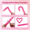 image:imageCaydo 50PCS Extra Thick Pipe Cleaners with 100pcs Eyes Jumbo Black Chenille Stems for Kids Craft DIY Projects Creative Home Decoration30 mm x 12 InchPink