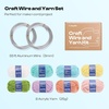 image:imageCaydo Aluminum Craft Wire amp Acrylic Yarn Skeins Kit  iCord Knitting Kit for Beginner 8x25g Yarn 2 Roll 5M x 3mm Wire DIY iCord Handicraft MakingMacaron Yarn Kit