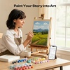 image:imageCaydo Custom Paint by Numbers Kit for Adults Turn Your Photo into A4 Paint Templates in 5 Minutes via App with 60Color Acrylic Set and 3 Blank Canvases for Giftwith Frame83x117 with Frame