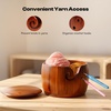 image:imageCaydo Yarn Bowl i Cord Knitting Machine Wooden Yarn Bowl with Lid Electric iCord Maker Tool with Adequate Tension for Yarn Crochet Accessories and Knitting Gadgets Supplies