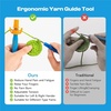 image:imageCrochet Tension Tool for Beginners Ergonomic Yarn Guide Holder Tension Control Crochet Helper Comfort Handle for Left amp Right Hander Portable Crochet Accessories Gift for Crocheters amp KnittersBlue