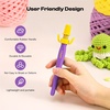 image:imageCrochet Tension Tool for Beginners Ergonomic Yarn Guide Holder Tension Control Crochet Helper Comfort Handle for Left amp Right Hander Portable Crochet Accessories Gift for Crocheters amp KnittersPurple