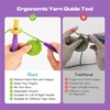 image:imageCrochet Tension Tool for Beginners Ergonomic Yarn Guide Holder Tension Control Crochet Helper Comfort Handle for Left amp Right Hander Portable Crochet Accessories Gift for Crocheters amp KnittersPurple
