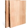 image:imageCaydo 2 Pieces 16 Inch Large Natural Rectangle Wood Plank with Bark for Woodburning Pyrography Picnic Wedding Party and Home Decoration
