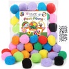 image:imageCaydo 200pcs 100pcs 2 inch Large Pom Poms with 100pcs Wiggle Eyes Assorted Colors Craft Pompom Balls for DIY Crafts Projects Easter Decorations