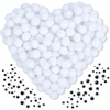 image:imageCaydo 300PCS Black Pom Poms with 100PCS Wiggle Eyes 1 Inch Pom Pom Balls for Kids Art and Craft Projects Making and Classroom Craft ActivitiesWhite