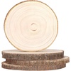 image:imageCaydo 4 Pieces 910 Inch Wood Slices Wood Slices for Centerpieces Unfinished Wood Rounds for Wedding Decoration Painting Projects Baby Showers