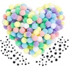 image:imageCaydo 400 pcs  300 Pieces Green Pom Poms for Crafts with 100 Wiggle Eyes 1 Inch Craft Pompom Balls for Kids Creative DIY Crafts and Easter DecorationsMacaroon
