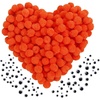 image:imageCaydo 400 pcs  300 Pieces Green Pom Poms for Crafts with 100 Wiggle Eyes 1 Inch Craft Pompom Balls for Kids Creative DIY Crafts and Easter DecorationsOrange