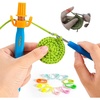 image:imageCrochet Tension Tool for Beginners Ergonomic Yarn Guide Holder Tension Control Crochet Helper Comfort Handle for Left amp Right Hander Portable Crochet Accessories Gift for Crocheters amp KnittersBlue