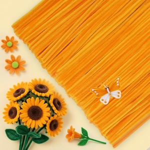 image:imageCaydo 100 Pieces Moss Green Pipe Cleaners Craft Flexible Chenille Stems Bulk for Kids DIY Arts Crafts Project and Home Decoration 6 mm x 12 InchBlonde