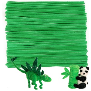 image:imageCaydo 100 Pieces Moss Green Pipe Cleaners Craft Flexible Chenille Stems Bulk for Kids DIY Arts Crafts Project and Home Decoration 6 mm x 12 InchFruit Green