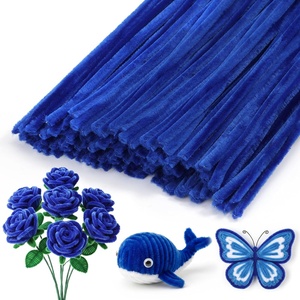 image:imageCaydo 100 Pieces Moss Green Pipe Cleaners Craft Flexible Chenille Stems Bulk for Kids DIY Arts Crafts Project and Home Decoration 6 mm x 12 InchRoyal Blue
