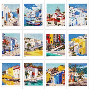 image:imageCaydo 12 Pack Sea Breeze Themed Diamond Painting Kits for Adults Full Drill 5D DIY Paint Gem Art A Relaxing Craft for Home Wall Decor6x6inchHoliday