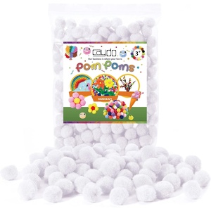 image:imageCaydo 150 Pieces White Pom Poms 1 Inch Fuzzy Craft Pompom Balls for Home Party Holiday Decor and Arts Crafts Projects Making