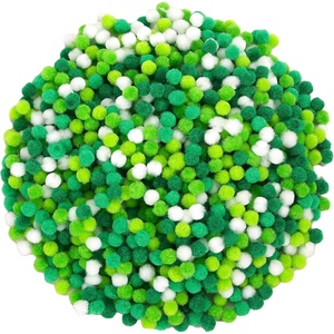 image:imageCaydo 1cm Green Pom Poms 500 Pieces Craft Pom Poms Balls for Kids Creative Arts and Crafts Project and Home DecorationsGradient Green
