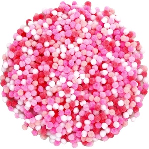 image:imageCaydo 1cm Green Pom Poms 500 Pieces Craft Pom Poms Balls for Kids Creative Arts and Crafts Project and Home DecorationsGradient Pink