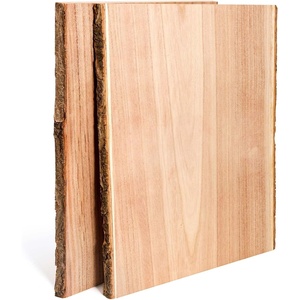 image:imageCaydo 2 Pieces 16 Inch Large Natural Rectangle Wood Plank with Bark for Woodburning Pyrography Picnic Wedding Party and Home Decoration