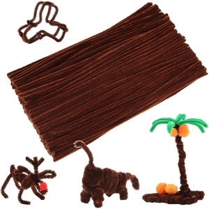 image:imageCaydo 200 Pieces Orange Pipe Cleaners for Flowers Making Craft Chenille Stems for Kids Creative DIY Art Crafts and Home Decorations 12 Inch x 6 mmBrown