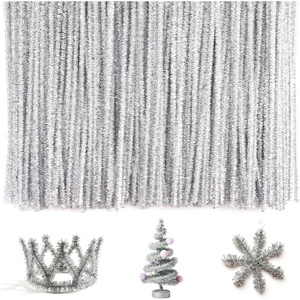 image:imageCaydo 200 Pieces Orange Pipe Cleaners for Flowers Making Craft Chenille Stems for Kids Creative DIY Art Crafts and Home Decorations 12 Inch x 6 mmSilver