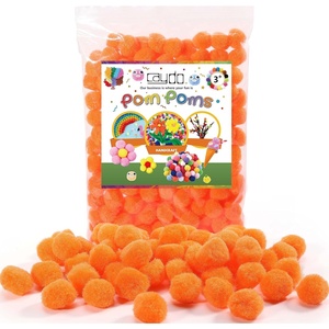 image:imageCaydo 200 Pieces Orange Pom Poms 1 Inch Craft Pom Poms for Hobby Supplies and DIY Creative Crafts Decorations