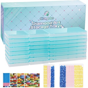image:imageCaydo 24 PCS Diamond Art Storage Trays with Lids 2in1 Diamond Art Accessories for Diamond Arrangement amp Storage16pcs