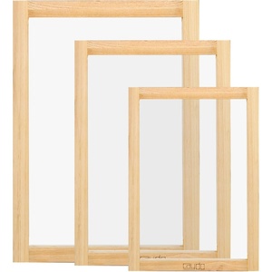 image:imageCaydo 3 Pieces 3 Size Wood Silk Screen Printing Frame with Mesh for Screen Printing 10 x 14 Inch 82 x 122 Inch 67 x 106 Inch