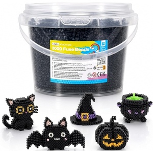 image:imageCaydo 3000PCS 5mm Black Fuse Beads Bucket Packed Iron Beads Safe Material Kit Art Creative Crafts for Kids DlY Pixel ParentChild Interaction Art amp School Project Holiday GiftsBlack