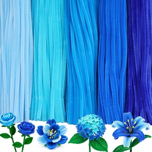 image:imageCaydo 500 Pieces Blue Flowers Pipe Cleaners Craft Chenille Stems Bulk for DIY Art and Craft Projects Creative Gift and Home DecorationsGradient Blue