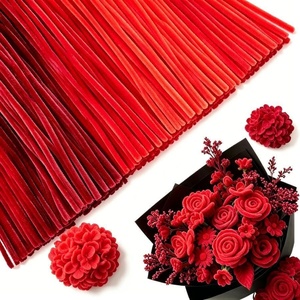 image:imageCaydo 500 Pieces Blue Flowers Pipe Cleaners Craft Chenille Stems Bulk for DIY Art and Craft Projects Creative Gift and Home DecorationsGradient Red