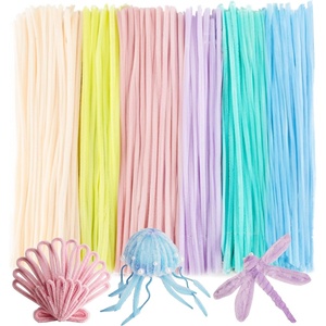 image:imageCaydo 500 Pieces Blue Flowers Pipe Cleaners Craft Chenille Stems Bulk for DIY Art and Craft Projects Creative Gift and Home DecorationsMacaroon