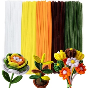 image:imageCaydo 500 Pieces Blue Flowers Pipe Cleaners Craft Chenille Stems Bulk for DIY Art and Craft Projects Creative Gift and Home DecorationsYellow Flowers